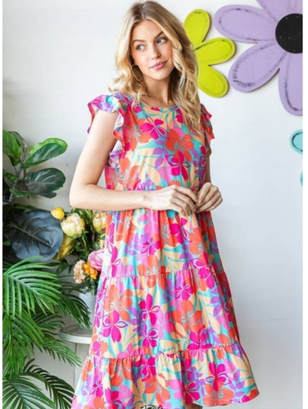 HEMISH USA Floral Midi Simmer Dress